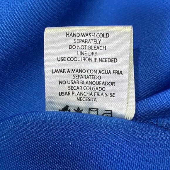 Tahari ASL NWT Blue Satin Midi Dress, Flutter Sleeves Belted Women's Size 8 - Picture 12 of 13